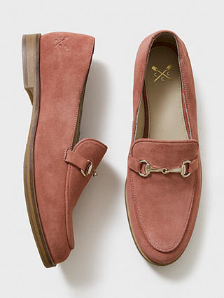 Crew Clothing Snaffle Suede Loafer, Nude