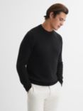 Reiss Avons Wool Blend Chunky Jumper, Black