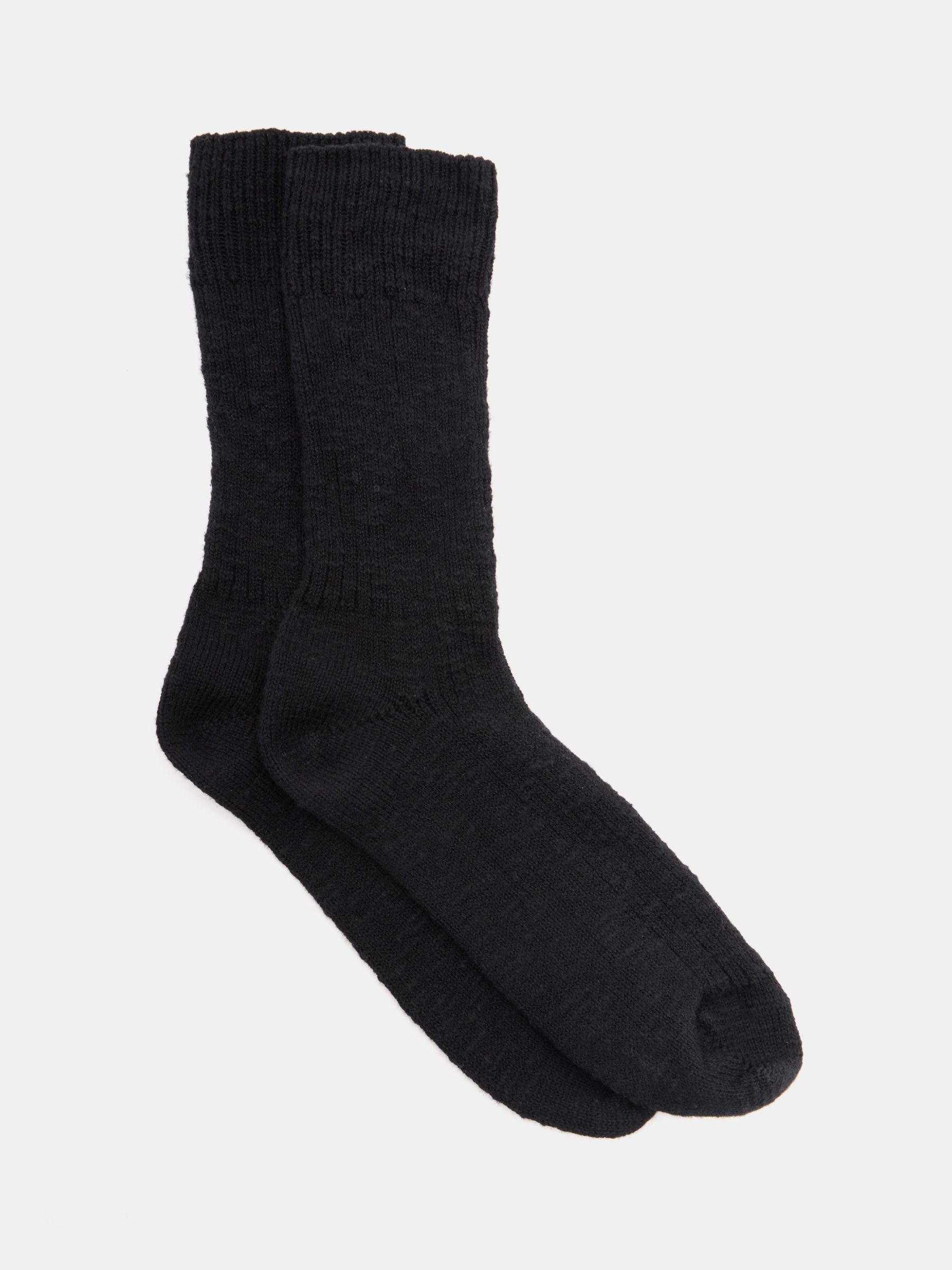 HUSH Cali Cotton Twist Socks, Black at John Lewis & Partners