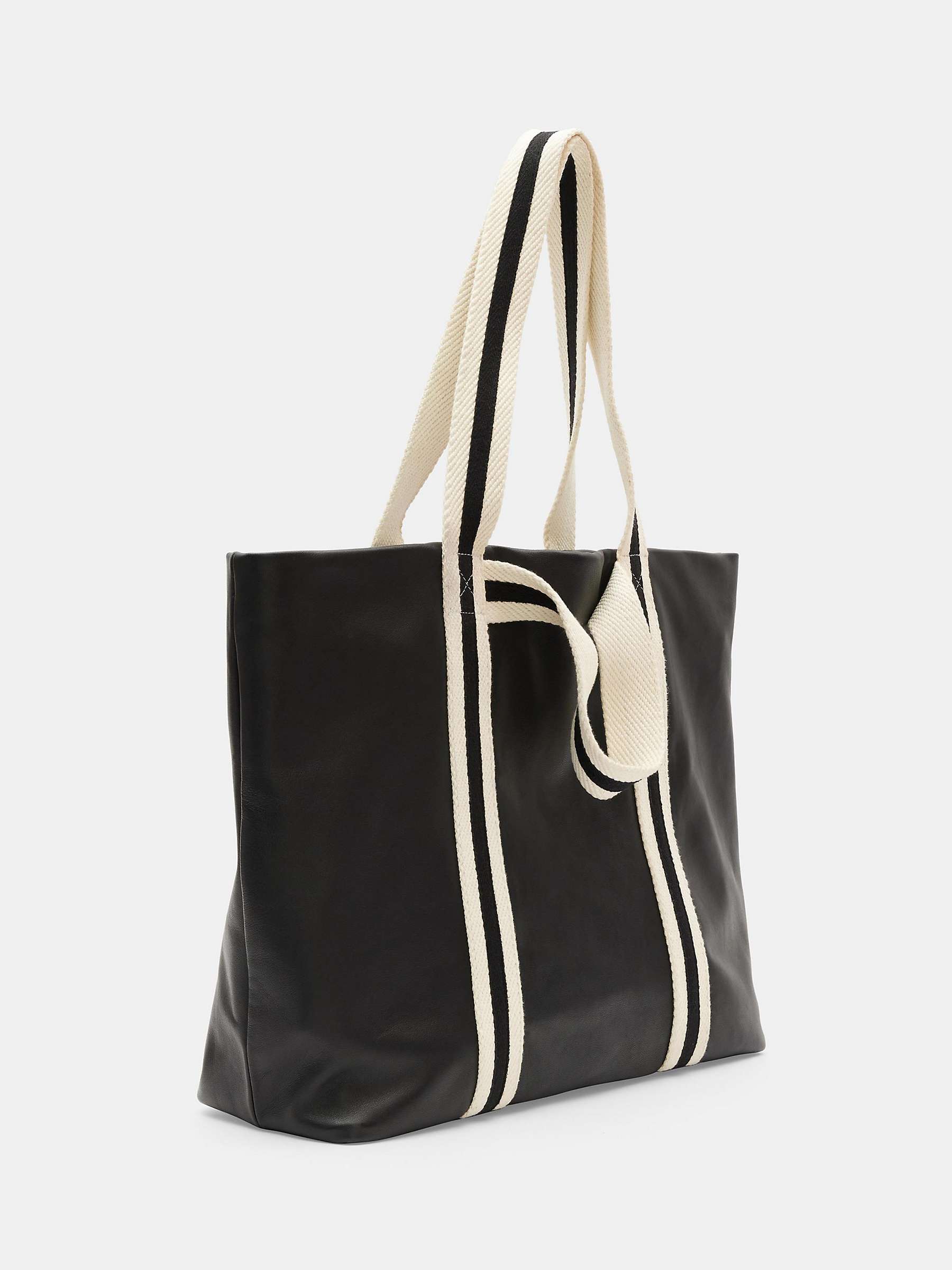Buy HUSH Marlon Oversized Leather Tote Bag, Black Online at johnlewis.com