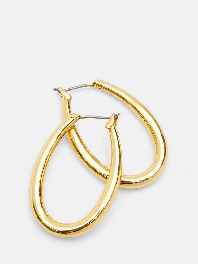 HUSH Brooke Oval Hoop Earrings, Gold