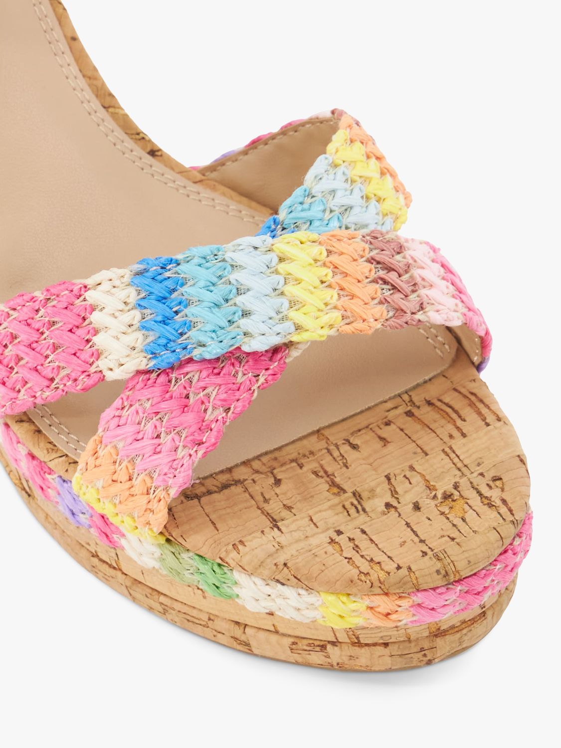 Buy Dune Kelisa Braided Wedge Heel Sandals, Multi Online at johnlewis.com