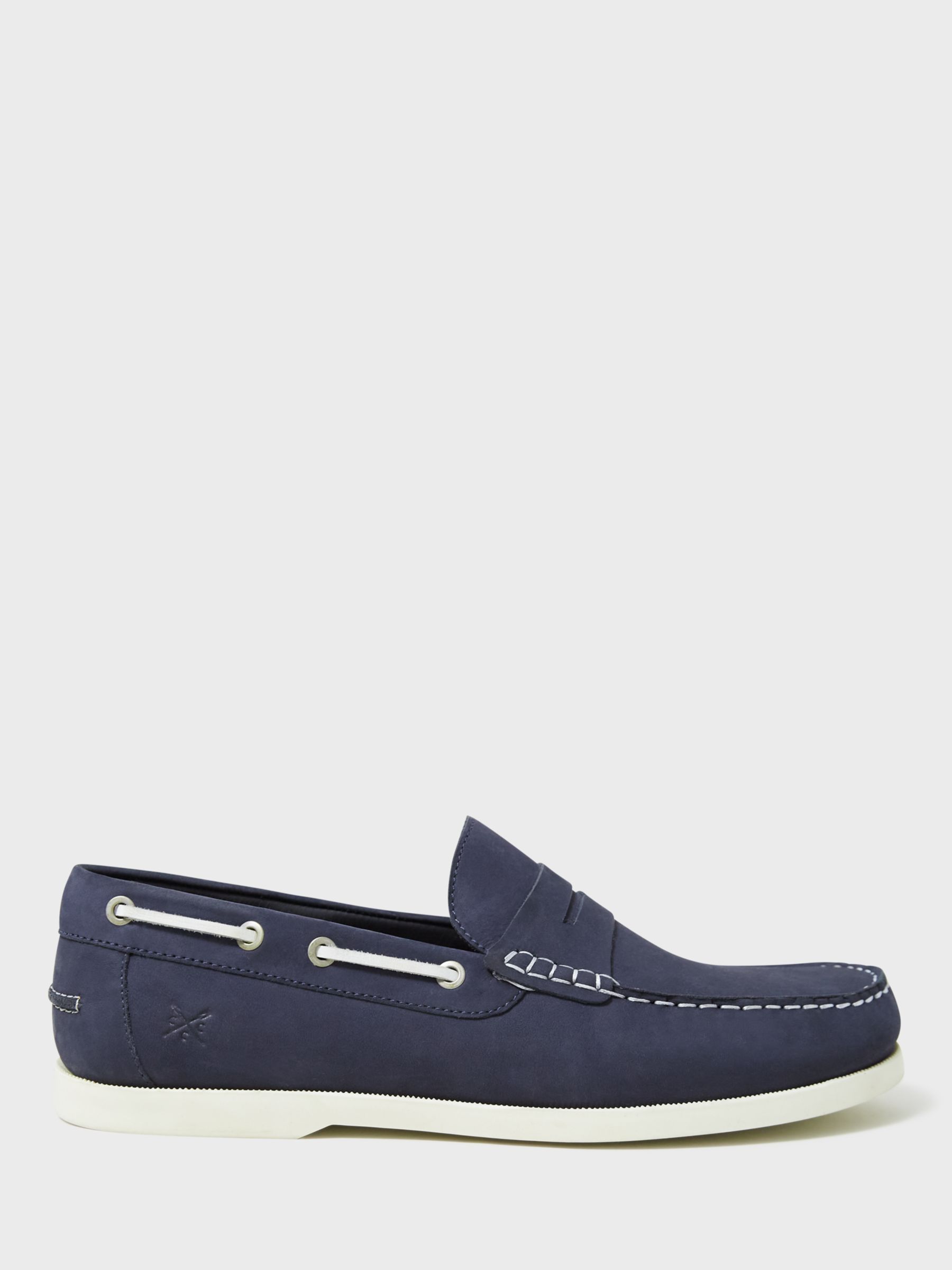 Crew Clothing Slip On Classic Deck Shoes, Navy Blue, 11.5