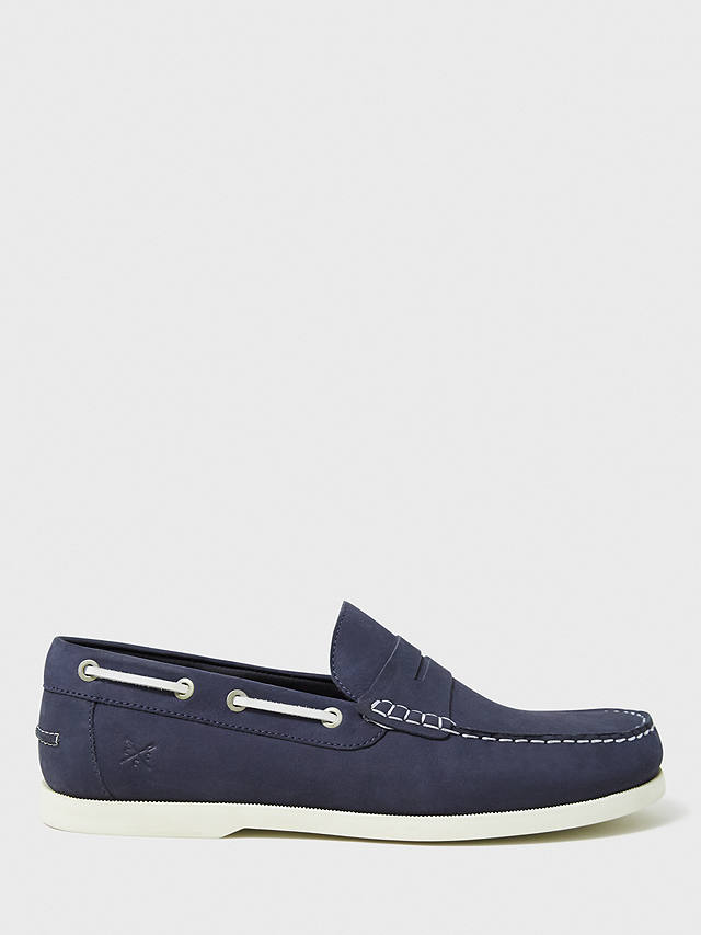 Crew Clothing Slip On Classic Deck Shoes, Navy Blue