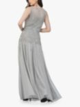 Lace & Beads Lilith Floral Embellished Maxi Dress, Grey
