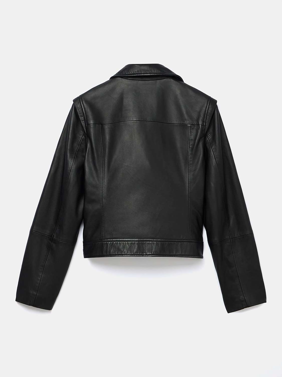 Buy Mint Velvet Leather Biker Jacket, Black Online at johnlewis.com