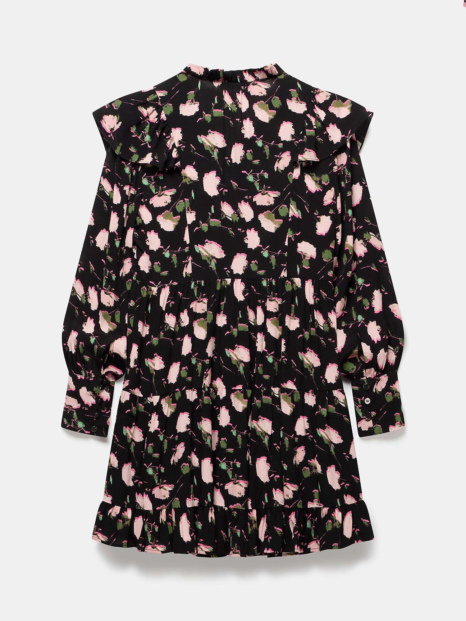 Buy Mint Velvet Floral Shirt Mini Dress, Black Online at johnlewis.com