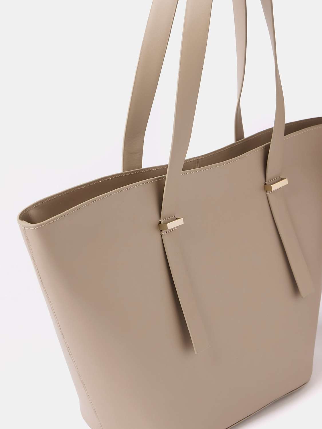 Buy Mint Velvet Leather Tote Bag, Taupe Online at johnlewis.com