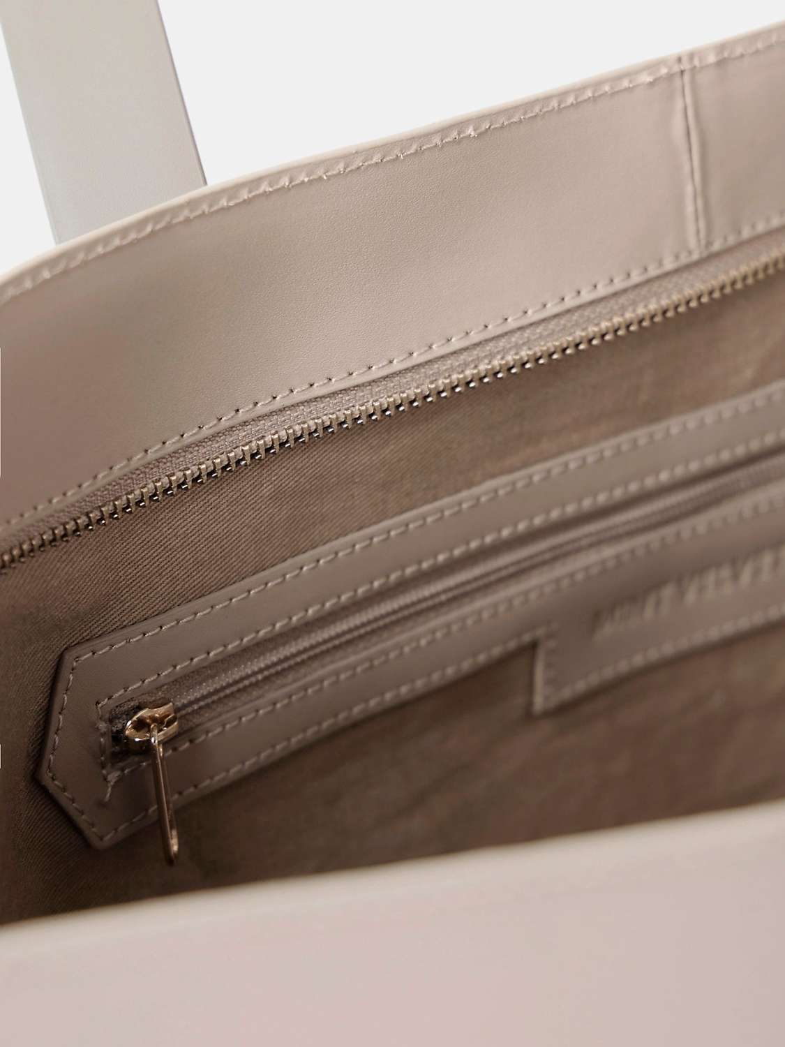 Buy Mint Velvet Leather Tote Bag, Taupe Online at johnlewis.com