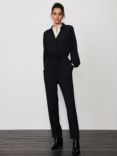 Mint Velvet Layered Look Collar Jumpsuit, Black, Black