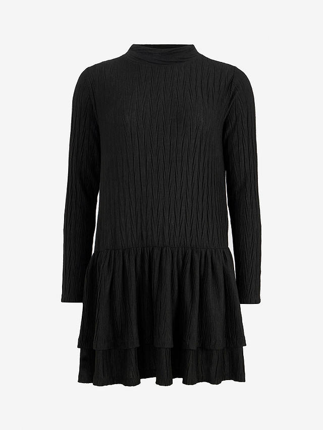 Mint Velvet Crinkle Mini Dress, Black