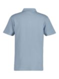 GANT Waffle Texture Short Sleeve Polo Shirt, Dove Blue