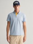 GANT Contrast Pique Polo Shirt, Dove Blue