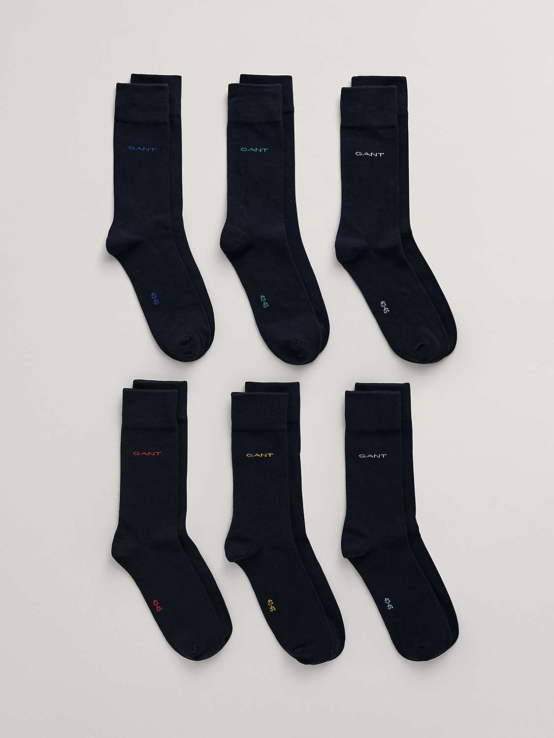 Buy GANT Soft Cotton Blend Ankle Socks, Pack of 6 Online at johnlewis.com