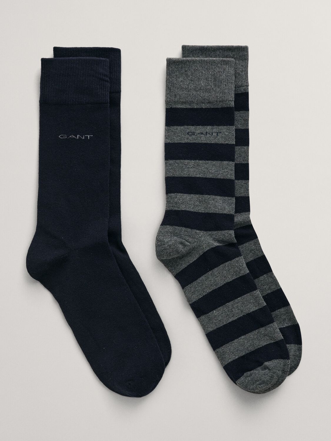 Buy GANT Plain and Stripe Ankle Socks, Pack of 2 Online at johnlewis.com