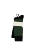 GANT Combed Cotton Socks, Pack of 2, Green/Black