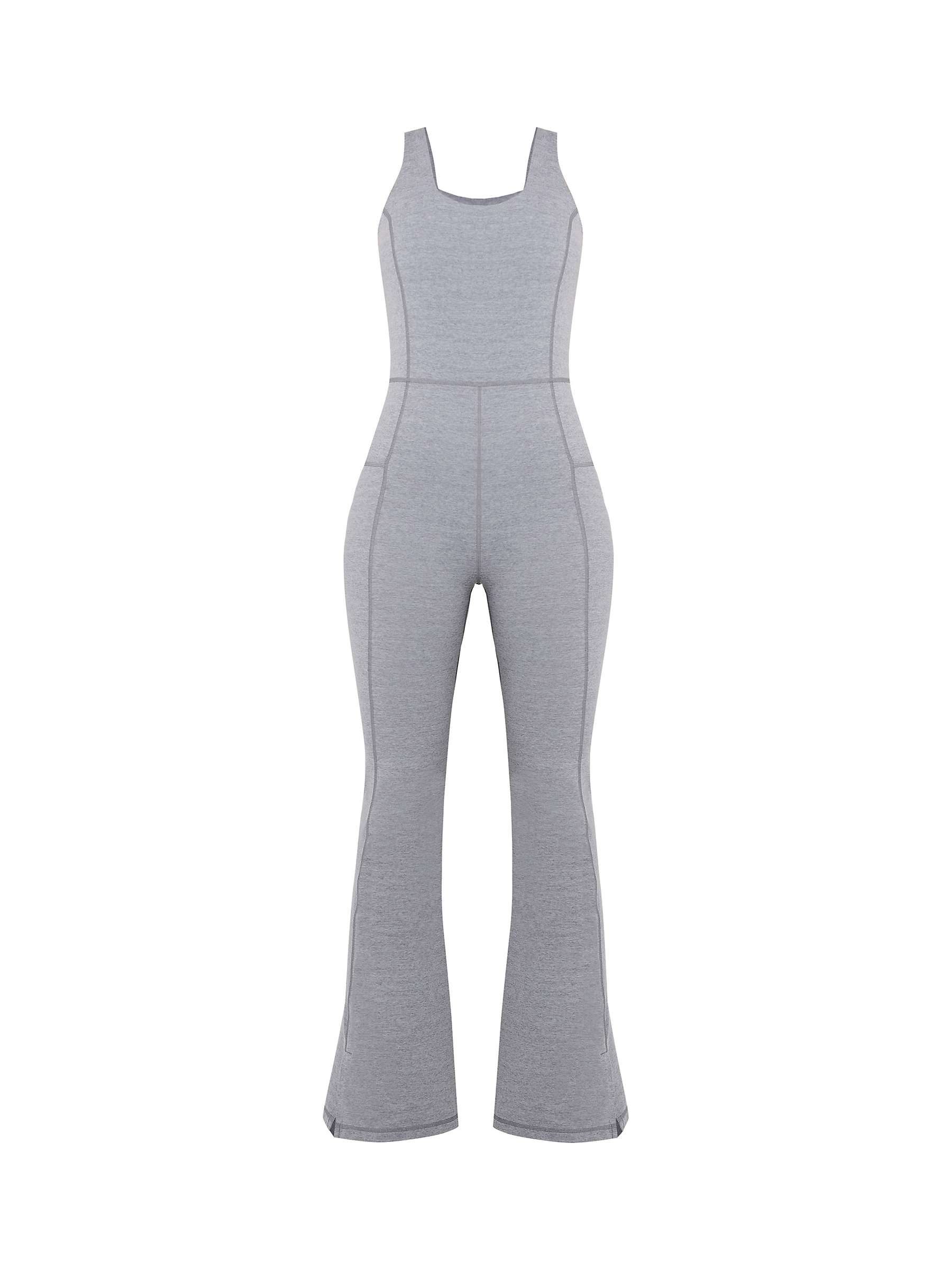 Buy Sweaty Betty Super Soft Flare Jumpsuit, Medium Grey Marl Online at johnlewis.com
