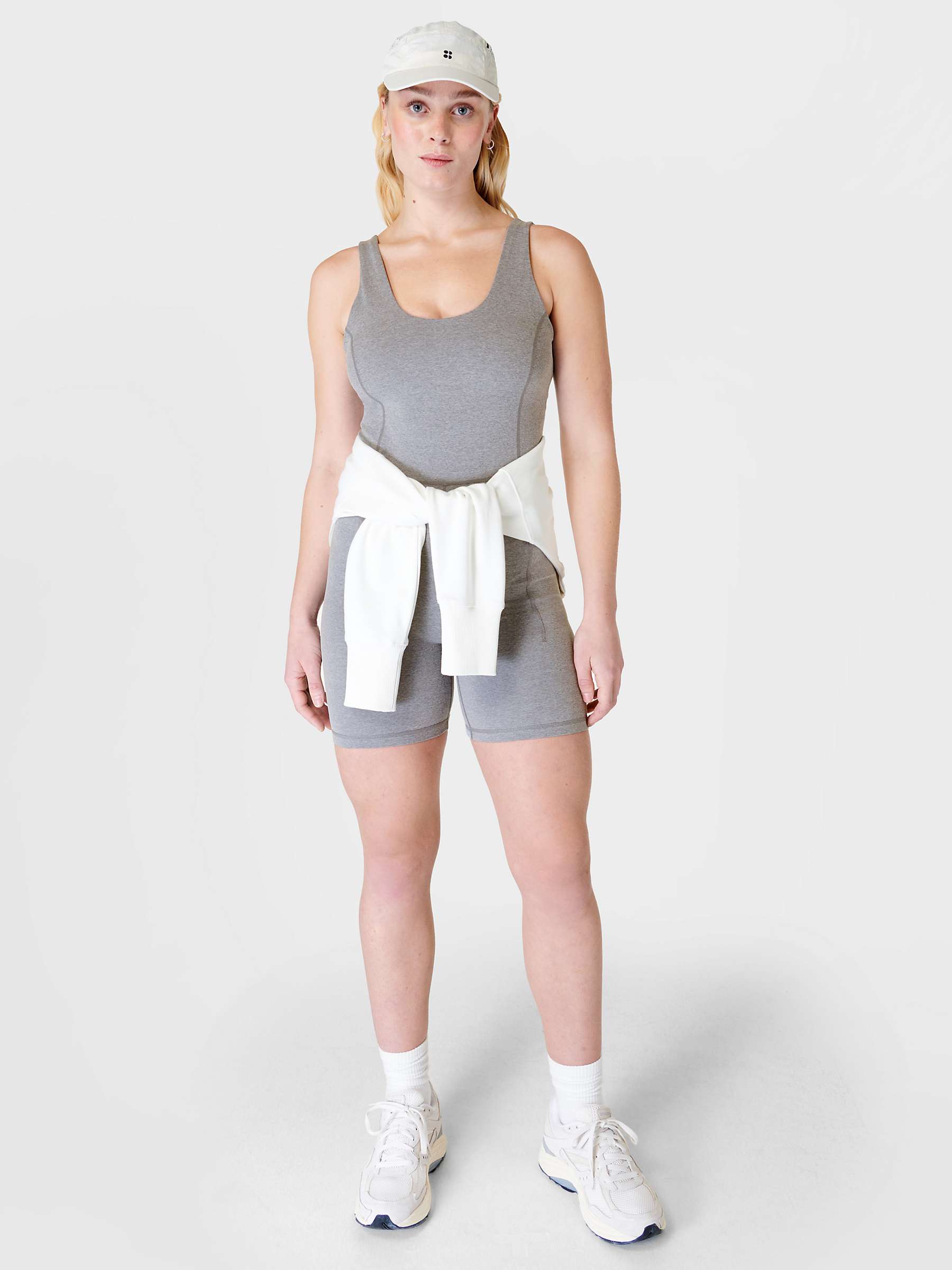 Buy Sweaty Betty Super Soft Bodysuit, Medium Grey Marl Online at johnlewis.com