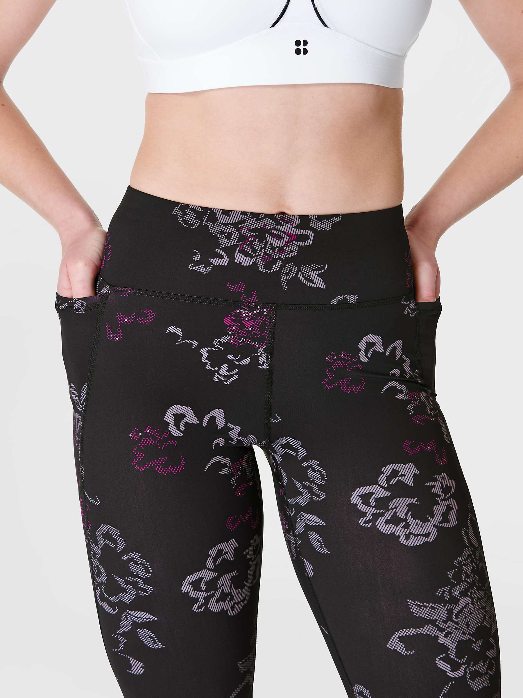 Buy Sweaty Betty Zero Gravity 7/8 Leggings, Black Floral Online at johnlewis.com