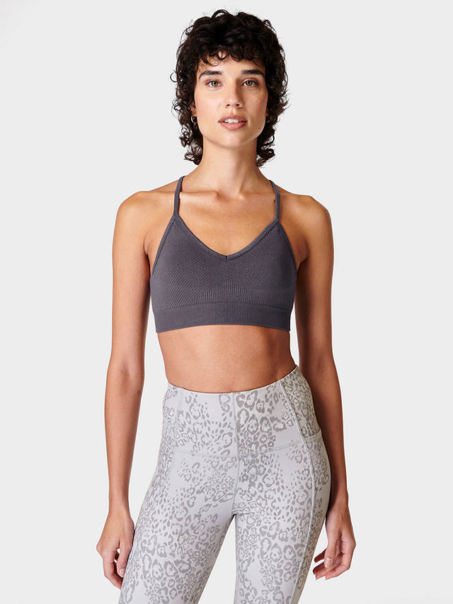Sweaty Betty Mindful Flex Seamless Yoga Bra, Urban Grey