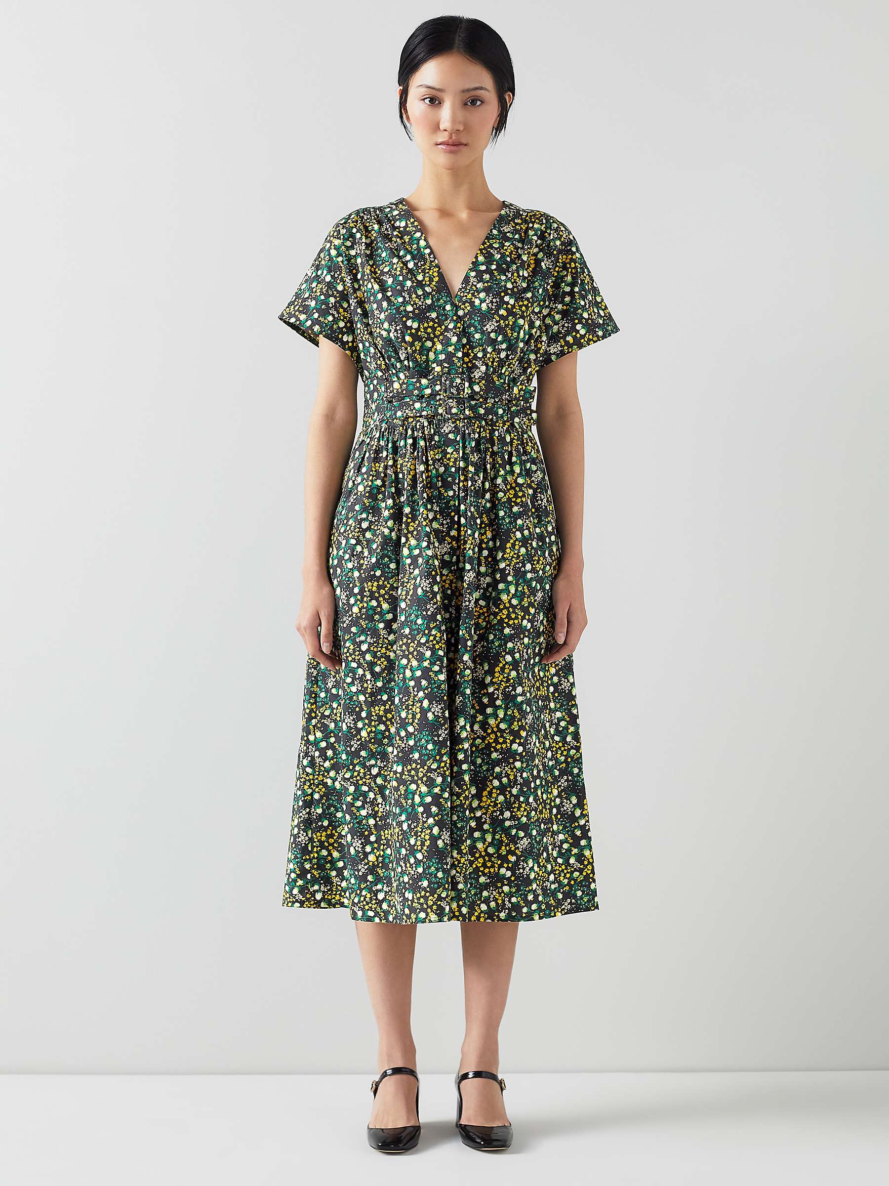 Buy L.K.Bennett Eva Cotton Midi Dress, Multi Online at johnlewis.com