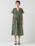 L.K.Bennett Eva Cotton Midi Dress, Multi, Multi