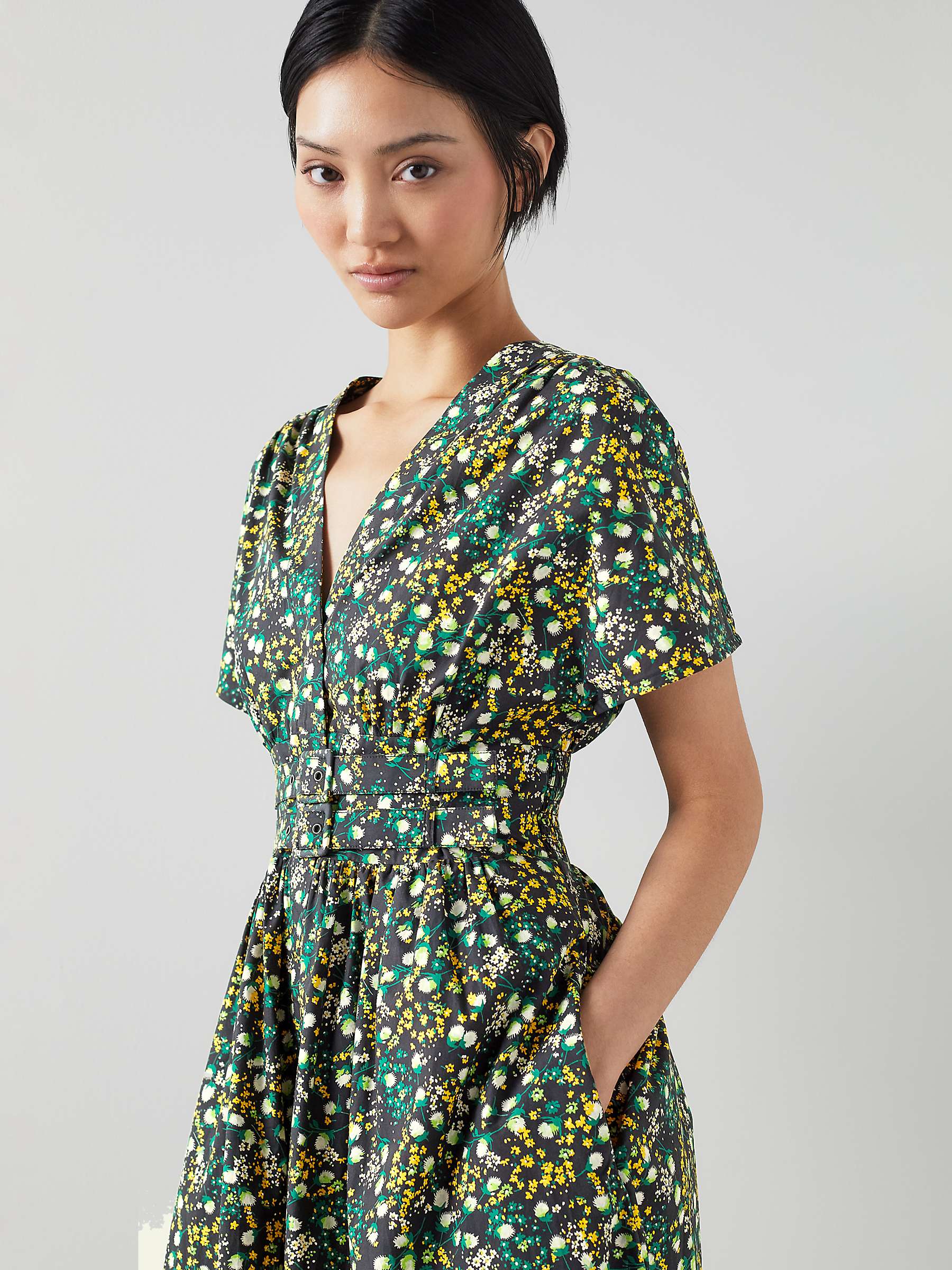 Buy L.K.Bennett Eva Cotton Midi Dress, Multi Online at johnlewis.com