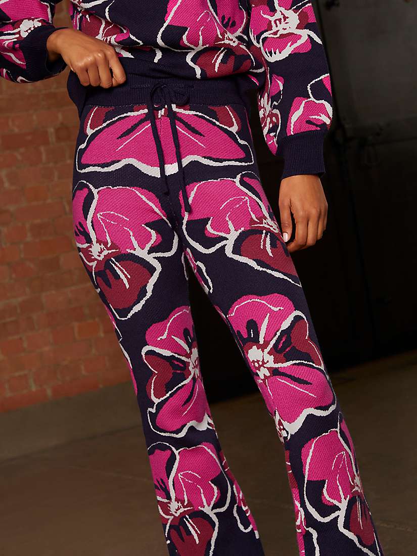 Buy Chi Chi London Floral Knit Trousers, Multi Online at johnlewis.com