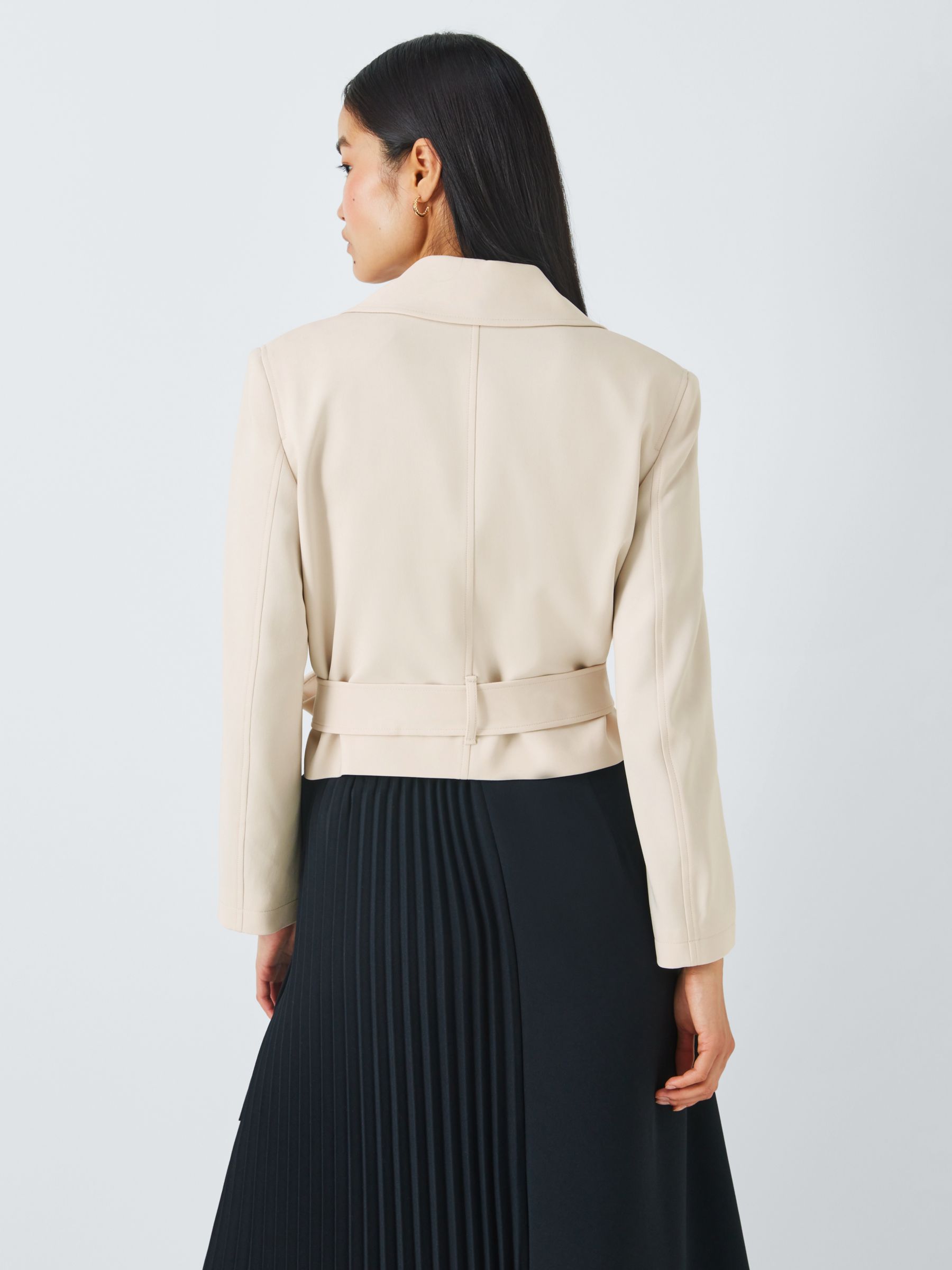 Buy Theory Cropped Double Breasted Jacket, Pumice Online at johnlewis.com