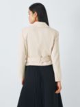 Theory Cropped Double Breasted Jacket, Pumice, Pumice