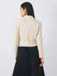 Theory Cropped Double Breasted Jacket, Pumice
