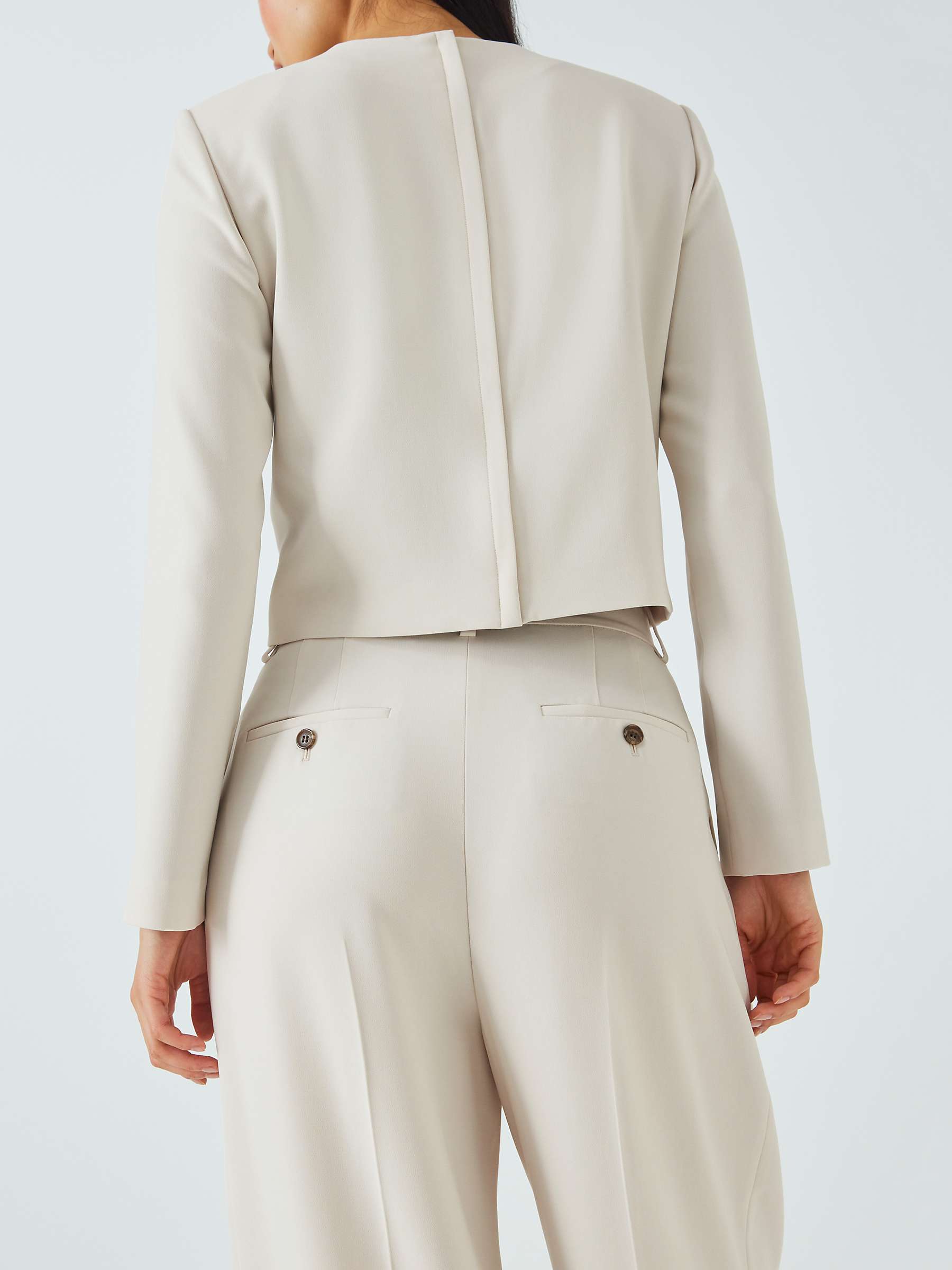 Buy Theory Double Pleat Tailored Trousers, Pumice Online at johnlewis.com