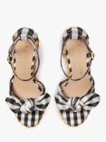 kate spade new york Tianna Wicker Wedge Heel Sandals, Black/Cream