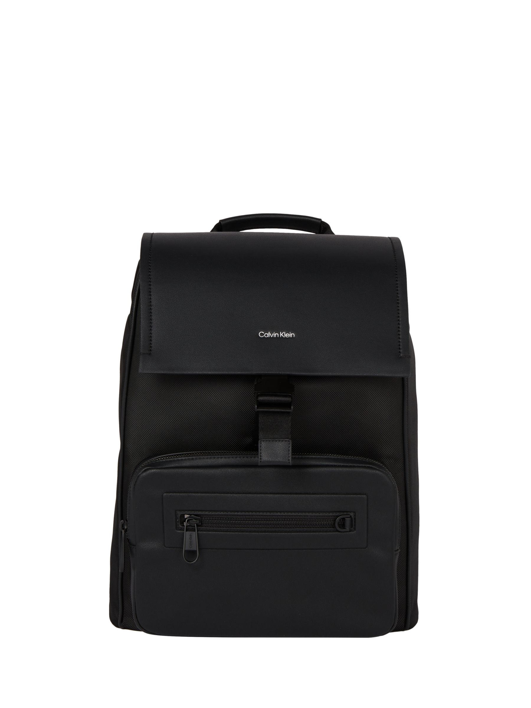 Calvin Klein Elevated Flap Backpack, Black