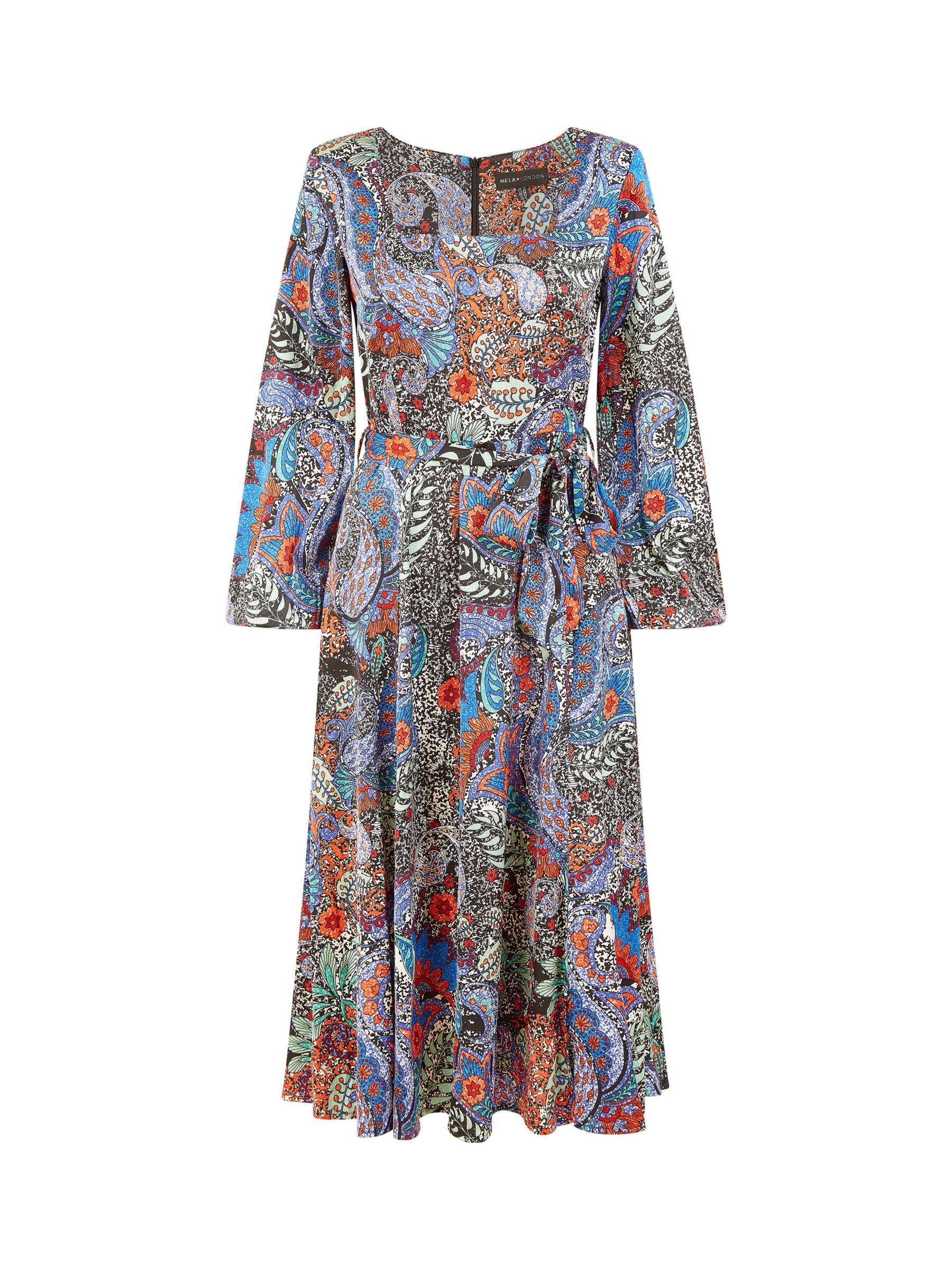 Buy Mela London Paisley Print Midi Dress, Multi Online at johnlewis.com