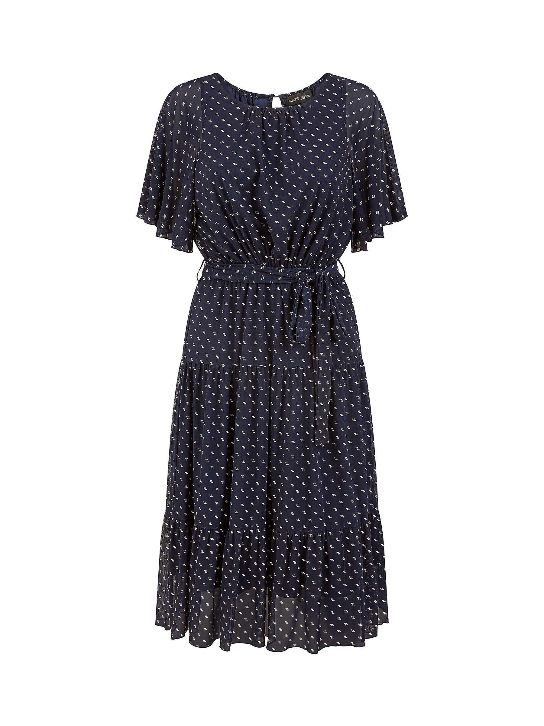 Buy Mela London Dot Print Mesh Dress, Navy Online at johnlewis.com