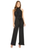 Mela London Pleat Halterneck Jumpsuit, Black