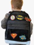 Fabric Flavours Kids' Justice League Interchangeable Badges Backpack, Black