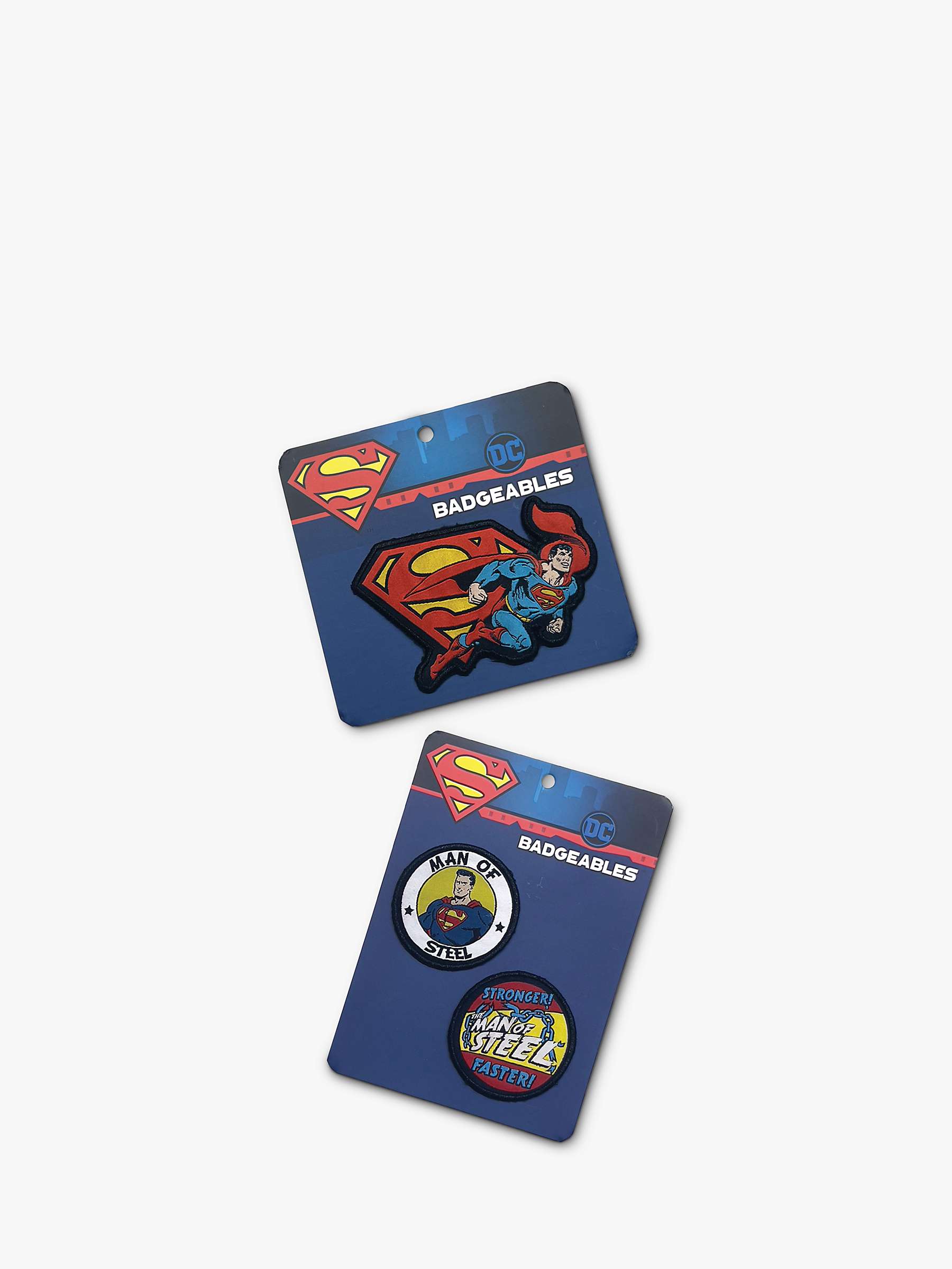 Buy Fabric Flavours Kids' Superman Interchangeable Badges Backpack, Black Online at johnlewis.com