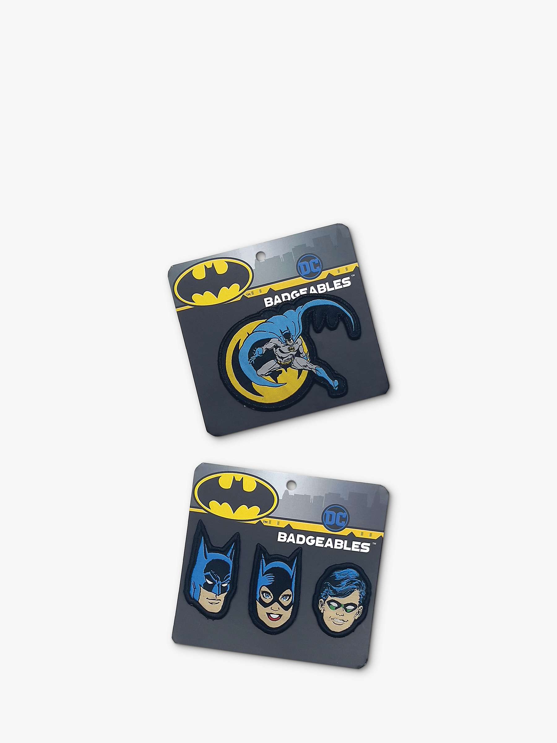 Buy Fabric Flavours Kids' Batman Interchangeable Badges Backpack, Black Online at johnlewis.com