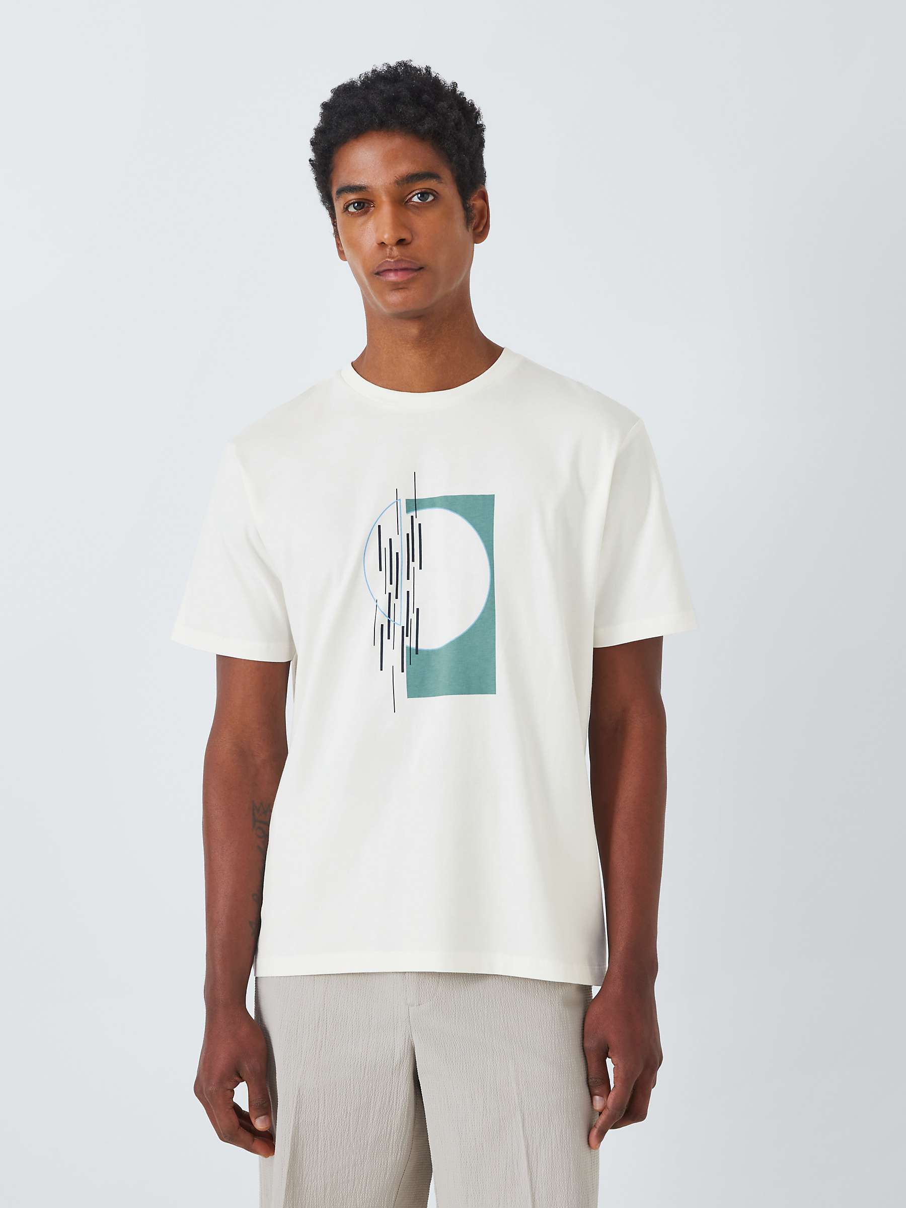 Buy Kin Circle Graphic Short Sleeve T-Shirt, Cloud Dancer Online at johnlewis.com