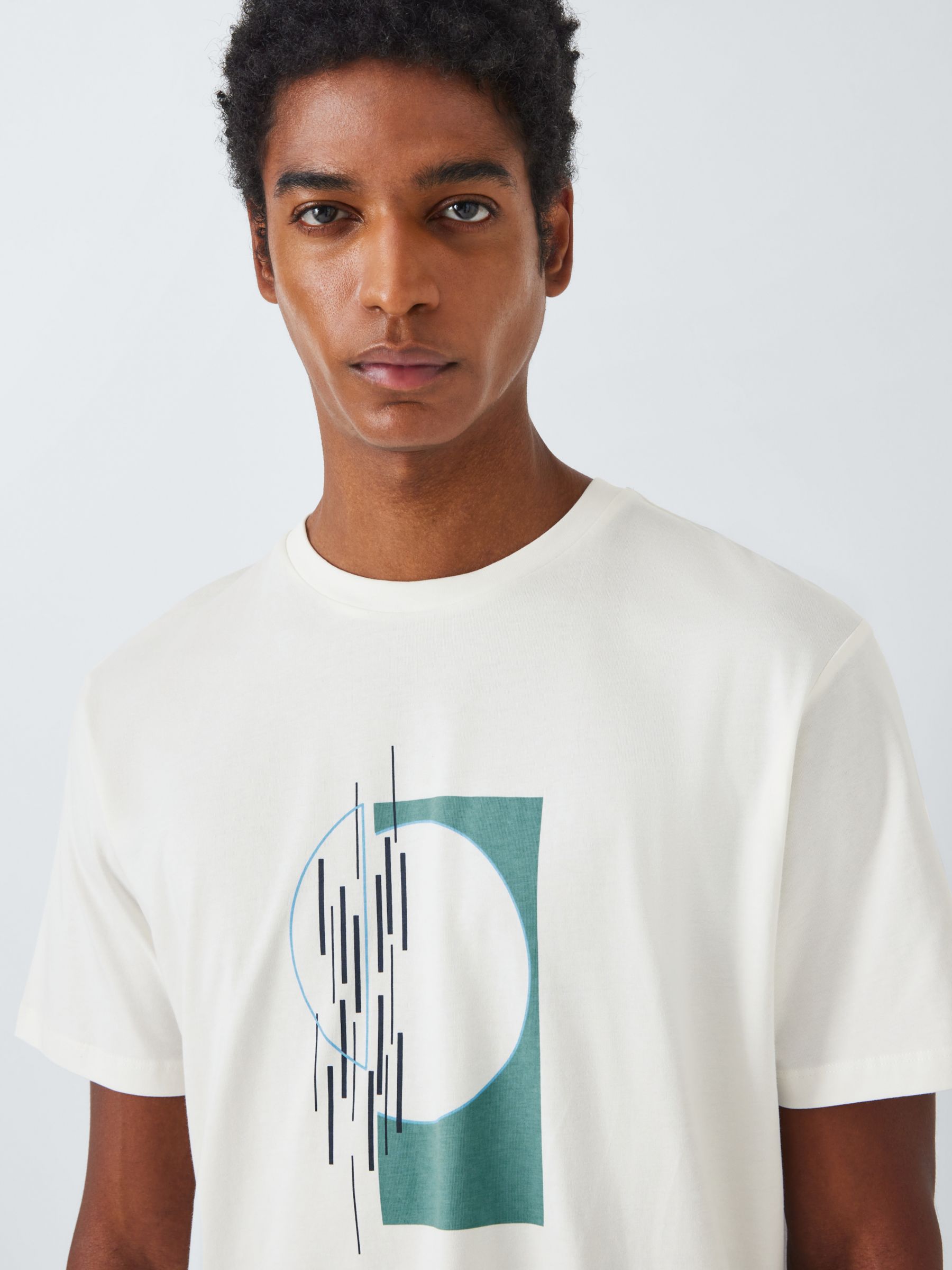 Buy Kin Circle Graphic Short Sleeve T-Shirt, Cloud Dancer Online at johnlewis.com