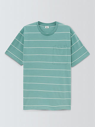 Kin Space Stripe Pocket Short Sleeve T-Shirt, Arctic/White