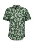 GANT All Over Palm Print Short Sleeve Shirt, Green/Multi