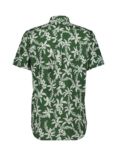 GANT All Over Palm Print Short Sleeve Shirt, Green/Multi, Green/Multi