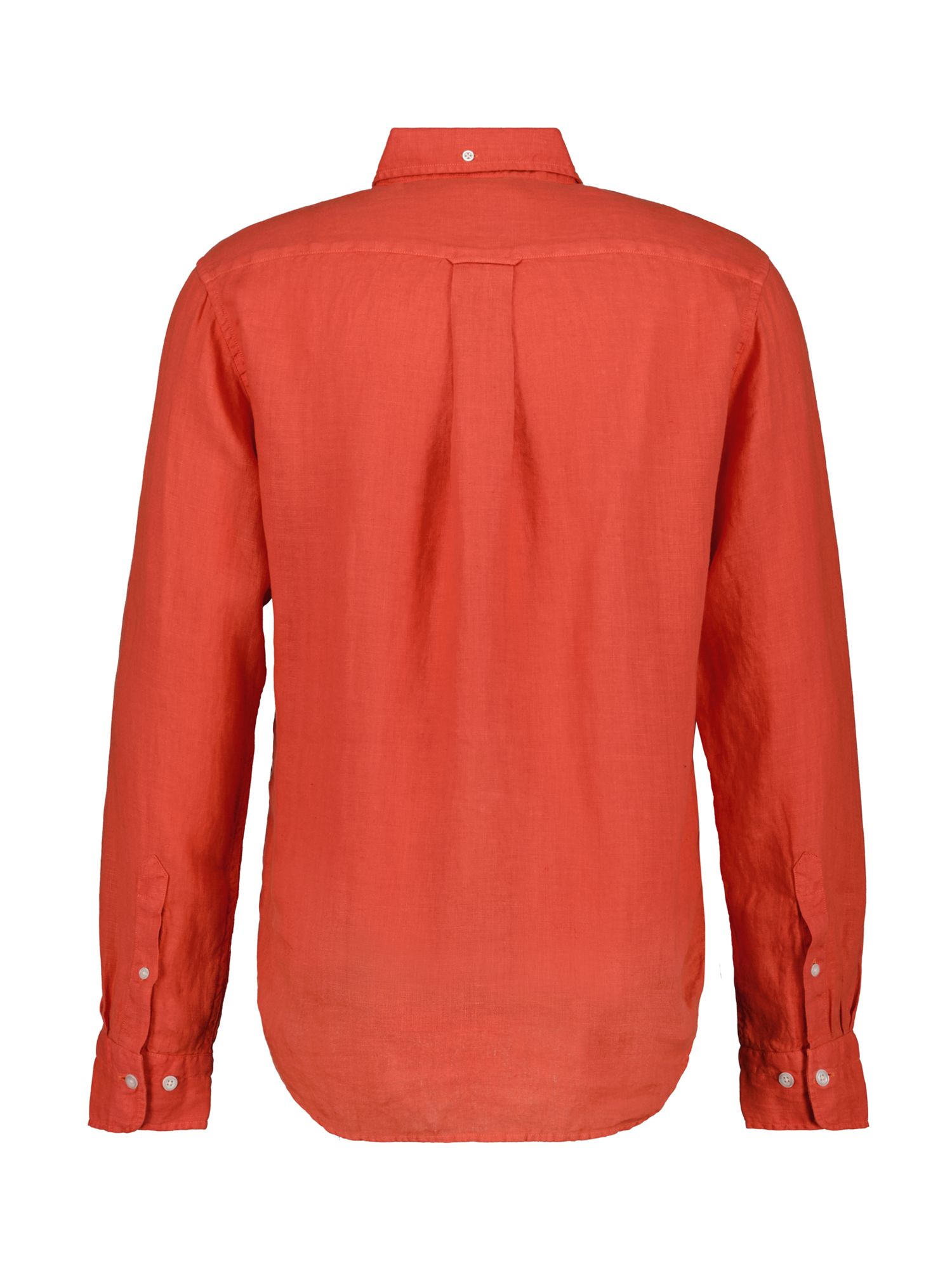 GANT Regular Fit Dyed Linen Shirt, Orange, XL
