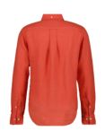 GANT Regular Fit Dyed Linen Shirt, Orange, Orange