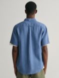 GANT Linen Short Sleeve Shirt, Blue