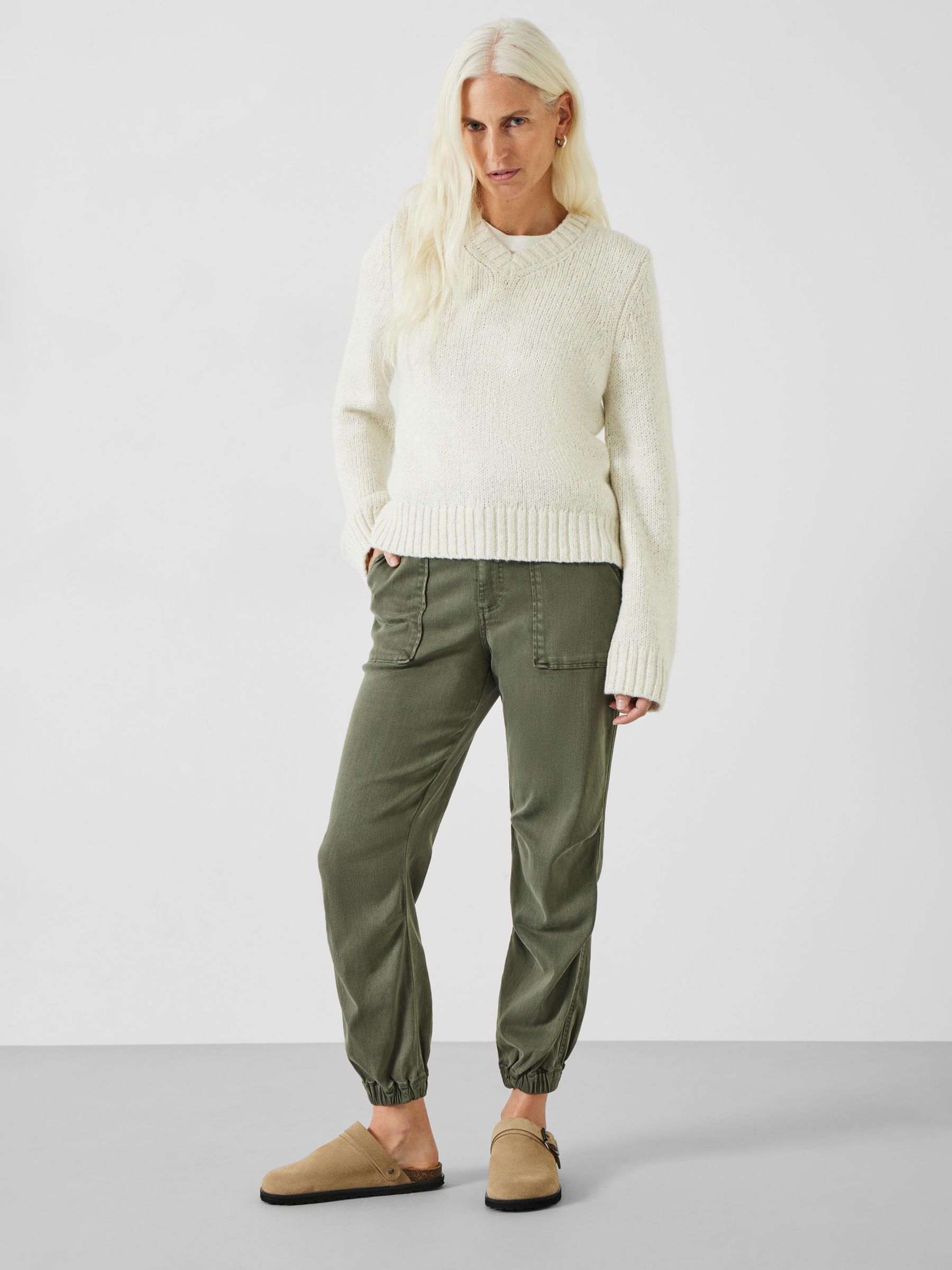 Buy HUSH Riley Washed Cargo Trousers Online at johnlewis.com