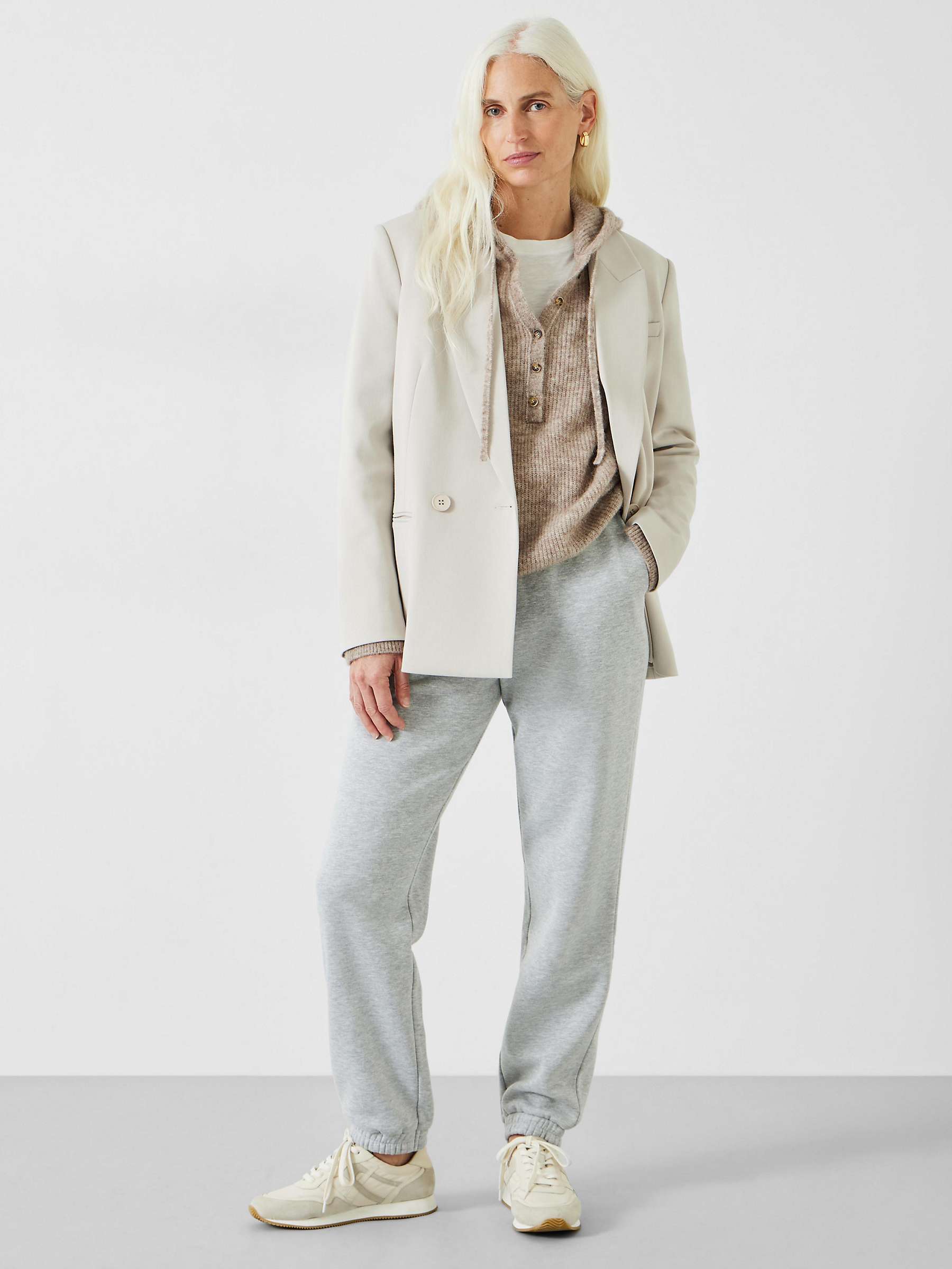 Buy HUSH Eliza Double Breasted Blazer, Natural Online at johnlewis.com